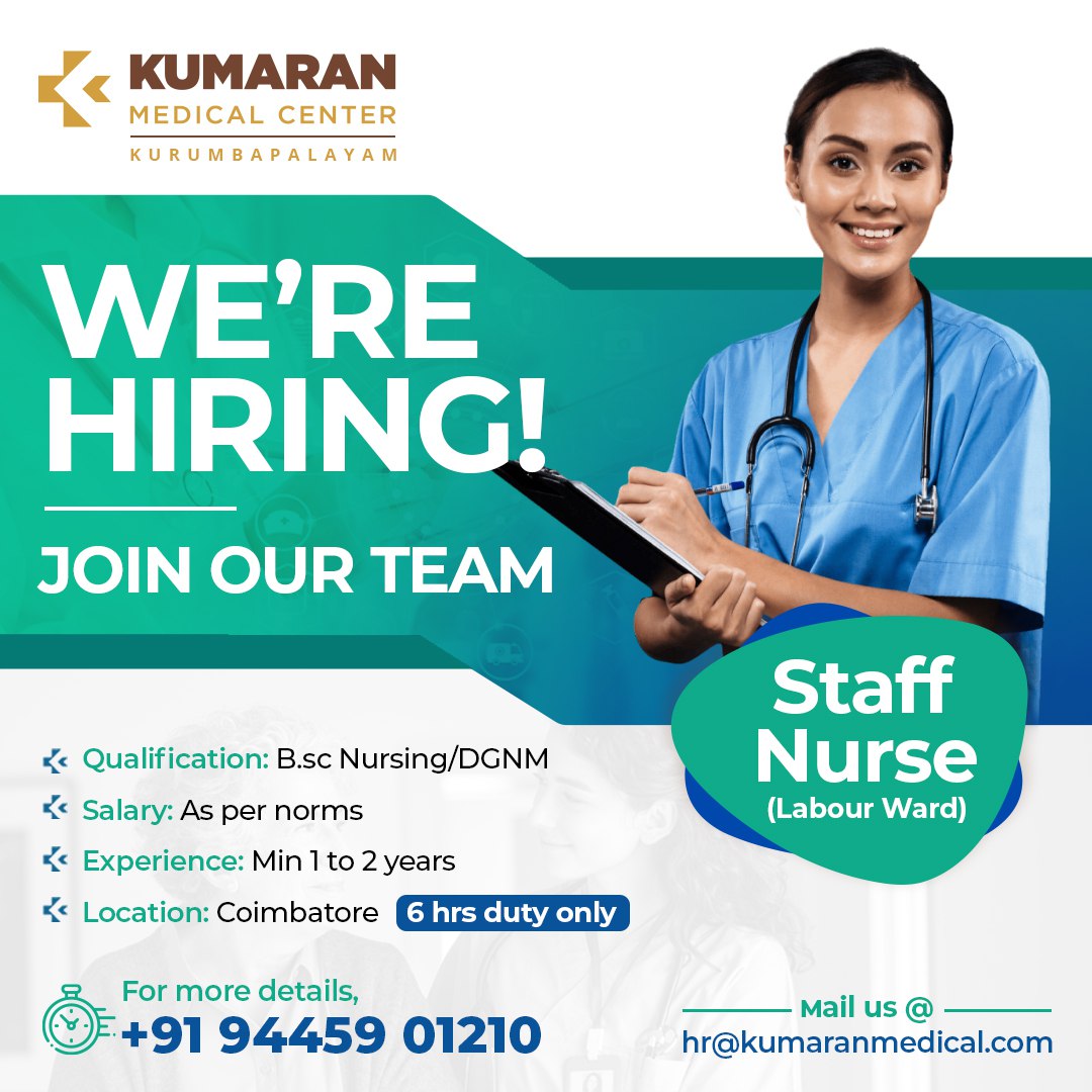 Job Openings at Kumaran Medical Center | Health care Jobs